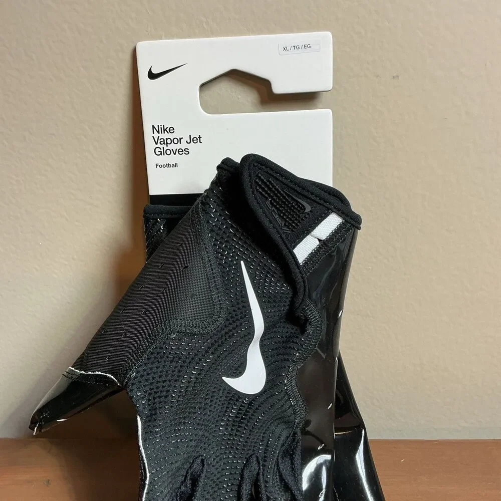 Nike Vapor Jet 8.0 Football Gloves Black White Adult XL NWT